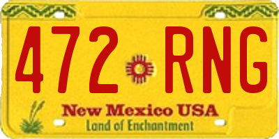 NM license plate 472RNG