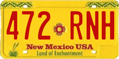 NM license plate 472RNH