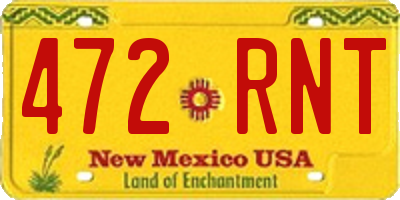 NM license plate 472RNT