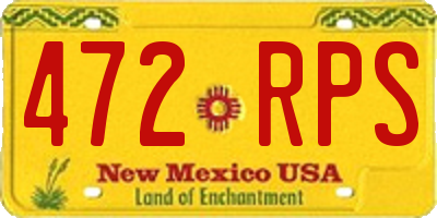 NM license plate 472RPS