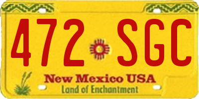 NM license plate 472SGC