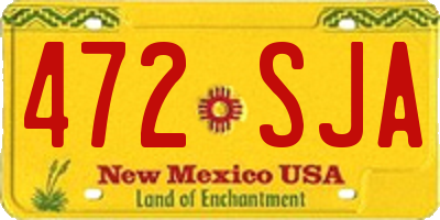 NM license plate 472SJA