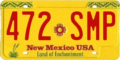 NM license plate 472SMP