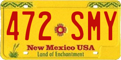 NM license plate 472SMY