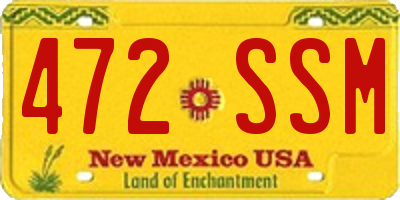 NM license plate 472SSM