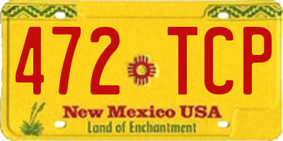 NM license plate 472TCP