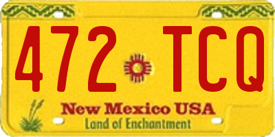NM license plate 472TCQ