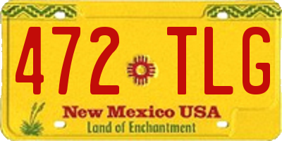 NM license plate 472TLG