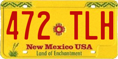 NM license plate 472TLH