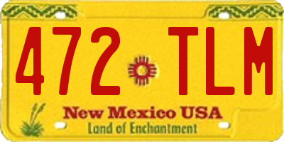 NM license plate 472TLM