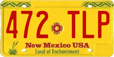 NM license plate 472TLP