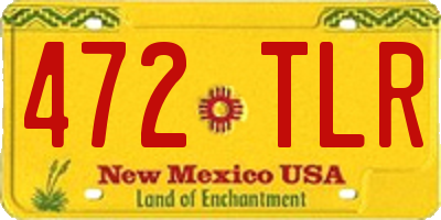 NM license plate 472TLR