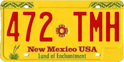 NM license plate 472TMH