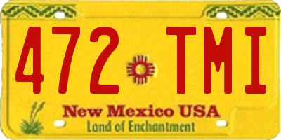 NM license plate 472TMI