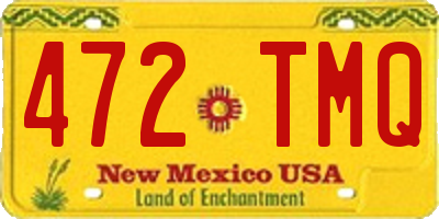NM license plate 472TMQ