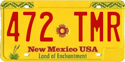 NM license plate 472TMR