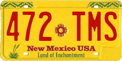 NM license plate 472TMS