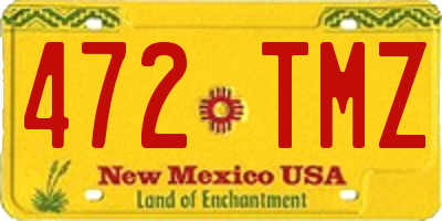 NM license plate 472TMZ