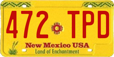NM license plate 472TPD