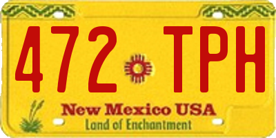 NM license plate 472TPH