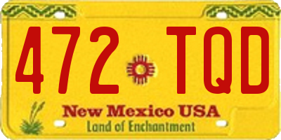 NM license plate 472TQD
