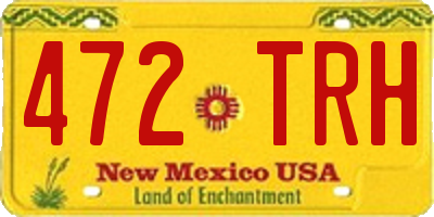 NM license plate 472TRH