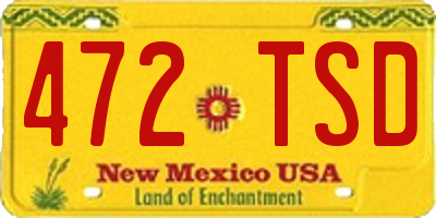 NM license plate 472TSD