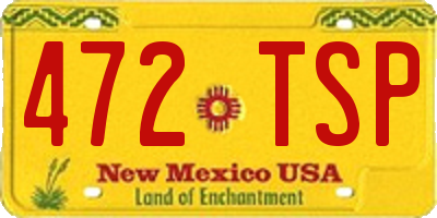 NM license plate 472TSP