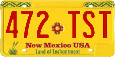 NM license plate 472TST