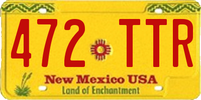 NM license plate 472TTR
