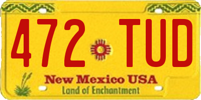 NM license plate 472TUD