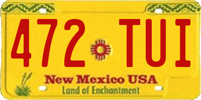 NM license plate 472TUI