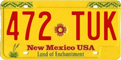 NM license plate 472TUK