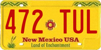NM license plate 472TUL
