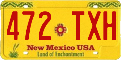 NM license plate 472TXH