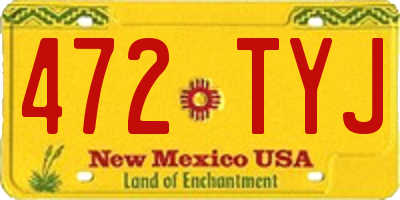 NM license plate 472TYJ