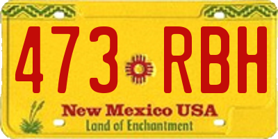 NM license plate 473RBH
