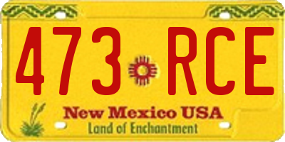 NM license plate 473RCE