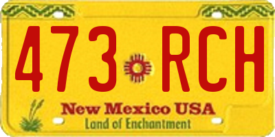NM license plate 473RCH