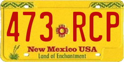 NM license plate 473RCP