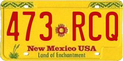 NM license plate 473RCQ