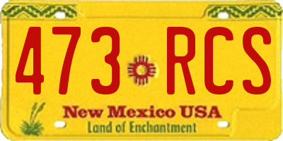 NM license plate 473RCS