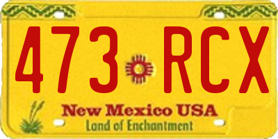 NM license plate 473RCX