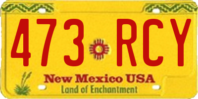 NM license plate 473RCY