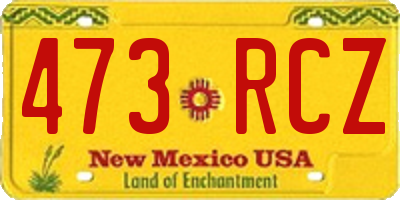 NM license plate 473RCZ
