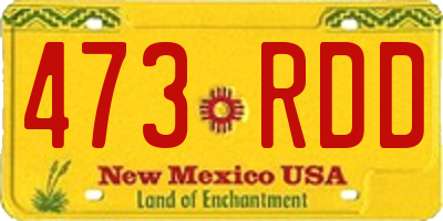 NM license plate 473RDD