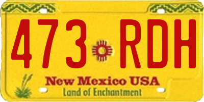 NM license plate 473RDH