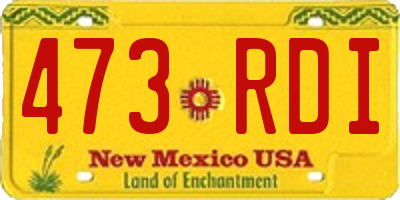 NM license plate 473RDI