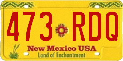 NM license plate 473RDQ