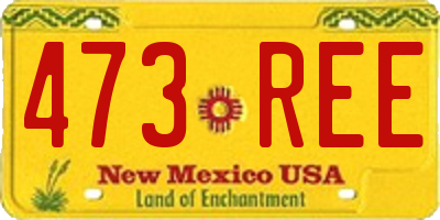 NM license plate 473REE